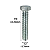 Parafuso Sextavado Rosca Inteira 1/2-12 X 7/8BSW Ferro Zinco Branco - Imagem 2