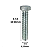 Parafuso Sextavado Rosca Inteira 1/4-20 X 3-1/2UNC Ferro Zinco Branco - Imagem 2
