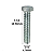 Parafuso Sextavado Rosca Inteira 3/16-24 X 1-1/2UNC Ferro Zinco Branco - Imagem 2