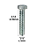 Parafuso Sextavado Rosca Inteira 3/16-24 X 2-1/2BSW Ferro Zinco Branco - Imagem 2