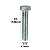 Parafuso Sextavado Rosca Inteira 3/16-24 X 5/8BSW Ferro Zinco Branco - Imagem 2