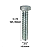 Parafuso Sextavado Rosca Inteira 3/4-10 X 5-1/2UNC Ferro Zinco Branco - Imagem 2