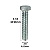 Parafuso Sextavado Rosca Inteira 3/8-16 X 3-1/2UNC Ferro Zinco Branco - Imagem 2