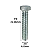 Parafuso Sextavado Rosca Inteira 3/8-16 X 7/8UNC Ferro Zinco Branco - Imagem 2
