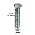 Parafuso Sextavado Rosca Inteira 5/16-18 X 1-1/4UNC Ferro Zinco Branco - Imagem 2