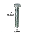 Parafuso Sextavado Rosca Inteira 5/16-18 X 1UNC Ferro Zinco Branco - Imagem 2