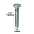 Parafuso Sextavado Rosca Inteira 5/8-11 X 4-1/2UNC Ferro Zinco Branco - Imagem 2