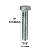 Parafuso Sextavado Rosca Inteira 7/16-14 X 3UNC Ferro Zinco Branco - Imagem 2