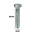 Parafuso Sextavado Rosca Inteira M4-0,70 X 35MA Ferro Zinco Branco - Imagem 2