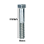 Parafuso Sextavado Rosca Parcial M16-2,00 X 170MA Ferro Zinco Branco - Imagem 2