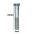 Parafuso Sextavado Rosca Parcial M8-1,25 X 120MA Ferro Zinco Branco - Imagem 2