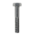 Parafuso Sextavado Rosca Parcial 1/4-20 X 4-1/2UNC Ferro Zinco Branco - Imagem 1