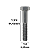 Parafuso Sextavado Rosca Parcial 1/4-20 X 1-3/4UNC Ferro Zinco Branco - Imagem 2