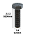 Parafuso Sextavado Rosca Inteira 1/4 x 3 1/2 UNC Aço Grau 5 - Imagem 2