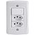 Conjunto 4x2 com 1 Interruptor Simples 10 A 250 V e 2 Tomadas 2P+T 20 A 250 V Tramontina Lux2 Branco - Imagem 1