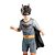 Fantasia Batman Macacão Curto Com Capa e Máscara Infantil - Imagem 1