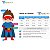 Fantasia Infantil Super Homem Curto Com Capa Super Man - Imagem 2