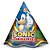 12 Chapéus De Festa Aniversário Sonic - Imagem 1
