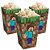 10 Cachepots Centro de Mesa Caixa Para Pipoca Minecraft Festa De Aniversário - Imagem 2
