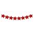 Faixa Bandeirola Decorativa Estrela 3D Vermelho 3,60m - Imagem 1