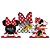 6 Enfeite Display Decoração De Mesa Tema Festa Minnie Mouse - Imagem 2