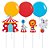Topo Decoração de Bolo Com Balão Circo Colorido - Imagem 1