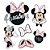 6 Topo Decoração de Bolo Festa Minnie Mouse Rosa - Imagem 2