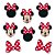 8 Picks Topo Decoração Doces Festa Minnie Mouse - Imagem 2
