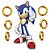 Enfeite Decoração Pendurar Articulado Festa Sonic - Imagem 1