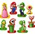 8 Enfeite Display Decoração De Mesa Super Mario - Imagem 1