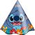 8 Chapéus De Festa Aniversário Stitch - Imagem 1