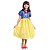 Fantasia Infantil Vestido Branca De Neve Com Tiara - Imagem 1