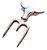 Garfo Tridente Gaucha 10 Gt Para Churrasco - Imagem 1