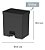 Lixeira Dupla Pedal 20l Banheiro Cozinha Reciclagem Chumbo - Imagem 2