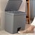 Lixeira Dupla Pedal 20l Banheiro Cozinha Reciclagem Chumbo - Imagem 8
