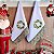 NATAL KIT 2 PANOS DE PRATO – GUIRLANDA VERDE, 65CM X 44CM. - Imagem 1