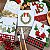NATAL - KIT 5 PANOS DE PRATO BORDADOS, GUIRLANDA 65CM X 44CM - Imagem 1