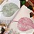 KIT 2 TOALHAS DE LAVABO BORDADAS - FOLHAS ESTILIZADA ROSA VERDE - Imagem 3