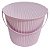 BALDE CANALETADO LILAS INFANTIL HONG DECOR - Imagem 1