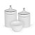 KIT HIGIENE 3PC URSO PRATA E BRANCO HONG DECOR - Imagem 1