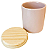KIT HIGIENE 3 PCS ROSA LISO COM TAMPA MADEIRA CRUA -EN - Imagem 3