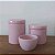 KIT HIGIENE AFETO ROSA LISO COM TAMPA EM PORCELANA ROSA-EN - Imagem 2