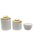KIT HIGIENE BRANCO COM TAMPA DE MADEIRA E BORBOLETA-EN - Imagem 1