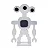 ADORNO ROBO CINZA P-EN - Imagem 1