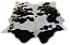 TAPETE DE COURO PRETO E BRANCO ESPECIAL BIS-03 - Imagem 2