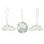 Set de 3 enfeites - World Ball 11 x 42 cm-LORENA CANALS - Imagem 1