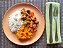 Picadinho de carne com legumes pure de abobora cabotia e arroz branco - Imagem 1