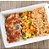 Frango desfiado pomodoro ,mix de legumes e beringela gratinada - Imagem 1