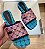 Rasteira Slide Azul/Lavanda Estampada Nicole - Imagem 2
