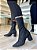 Bota Suede Preta Salto Bloco Sandra - Imagem 1